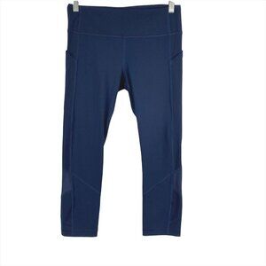 Lululemon Pace Rival Crop Leggings Women's‎ Size 6 Blue Crop Solid L-1744